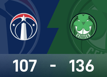 รายงาน NBA: บราวน์ทำคะแนน 35 แต้ม เซลติกส์เอาชนะวิซาร์ดส์ 136-107